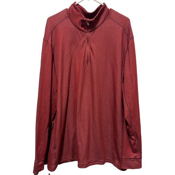 Tommy Bahama Pull over Long Sleeve Shirt 3XL Big and Tall Rusty Red color - Picture 1 of 6